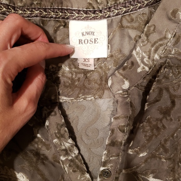 Knox Rose Velvet Burnout Tunic Tank - Picture 4 of 4